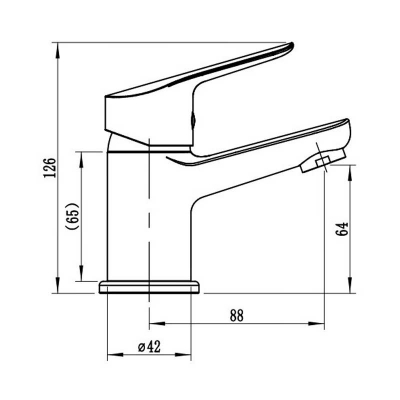 Смеситель VODA Single для умывальника, SG 26 - изображение 2 Смеситель VODA Single для умывальника, SG 26 - изображение 2