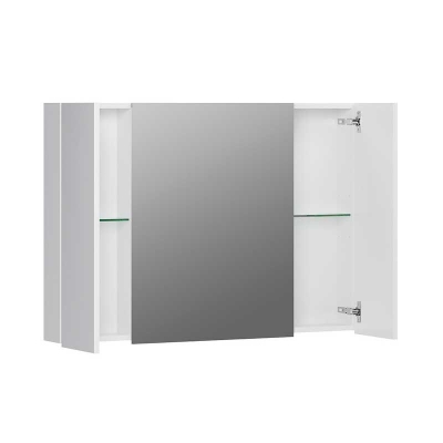 Шкаф навесной зеркальный Неаполь ВШ 100, Белый глянцевый (1) - изображение 2 Шкаф навесной зеркальный Неаполь ВШ 100, Белый глянцевый (1) - изображение 2