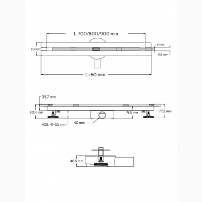 Душевой трап Axus Super Slim 700, арт. tdss700 - изображение 6