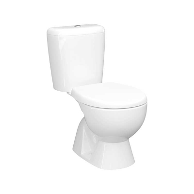 Напольный унитаз-компакт Керамин Гранд-N-C Инкоэр двухрежимный Боковой подвод (с жестким сиденьем) - изображение 1