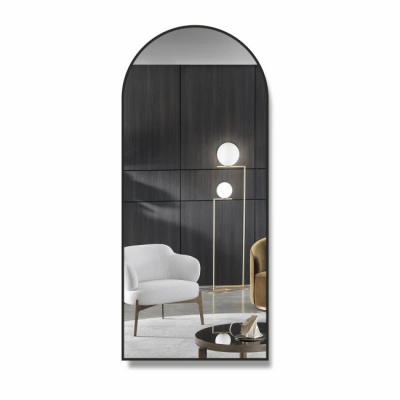 Зеркало 1600*700 с шлиф.кромкой и УФ-печатью (черный), арт. Д-060 - изображение 1