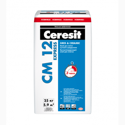 Клей для плитки Ceresit CM 12 Express 25 кг - изображение 1