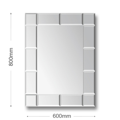 Зеркало Алмаз-Люкс 800*600 с накл. элементами и фацетом Е-460 - изображение 6