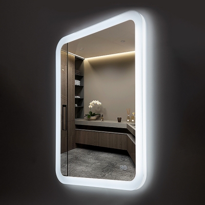 Зеркало Алмаз-Люкс бытовое навесное с подсветкой и подогревом 600х800 ЗП-Н-27 - изображение 4