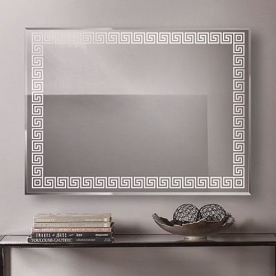 Зеркало 800*600 прямоугольное с фацетом и пескоструйной обработкой Арт. 8с-Д/048 - изображение 4