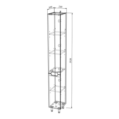 Пенал MARKO-23/R 250 2-х дверный - изображение 2