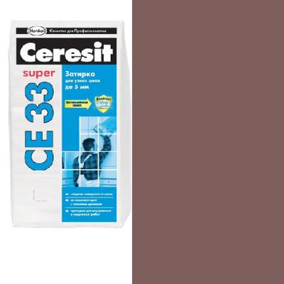 Фуга для заполнения узких швов Ceresit CE 33 шоколад №58 (2кг) - изображение 1