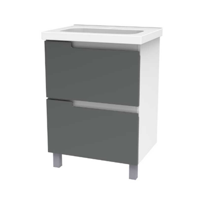 Тумба Сицилия 80 серый глянец - изображение 1