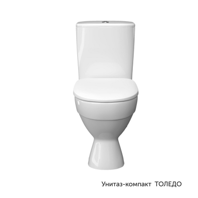 Напольный унитаз-компакт Керамин Толедо МЛ Дуал белый - изображение 4