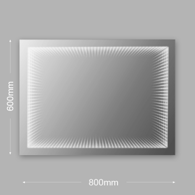 Зеркало бытовое навесное с подсветкой "тоннель" 800х600 ЗП-120 - изображение 6