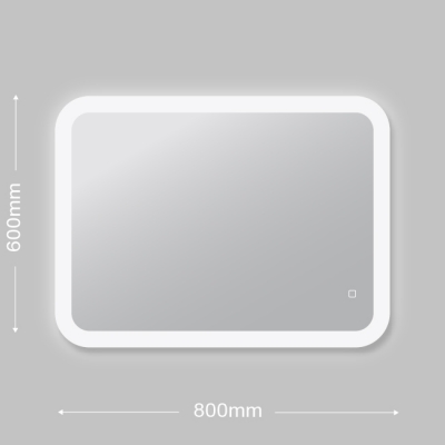 Зеркало бытовое навесное с подсветкой 800x600 ЗП-48 - изображение 5