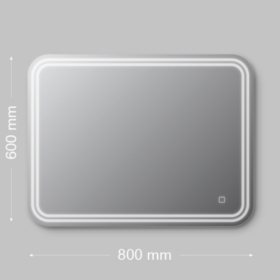 Зеркало бытовое навесное с подсветкой 800*600 ЗП-51 - изображение 4