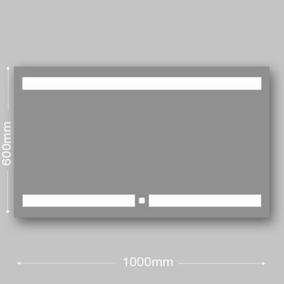 Зеркало бытовое навесное с подсветкой 600*1000 ЗП-86 - изображение 3