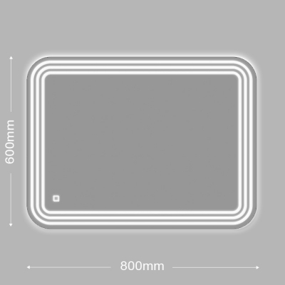 Зеркало бытовое навесное с подсветкой 600*800 ЗП-88 - изображение 3